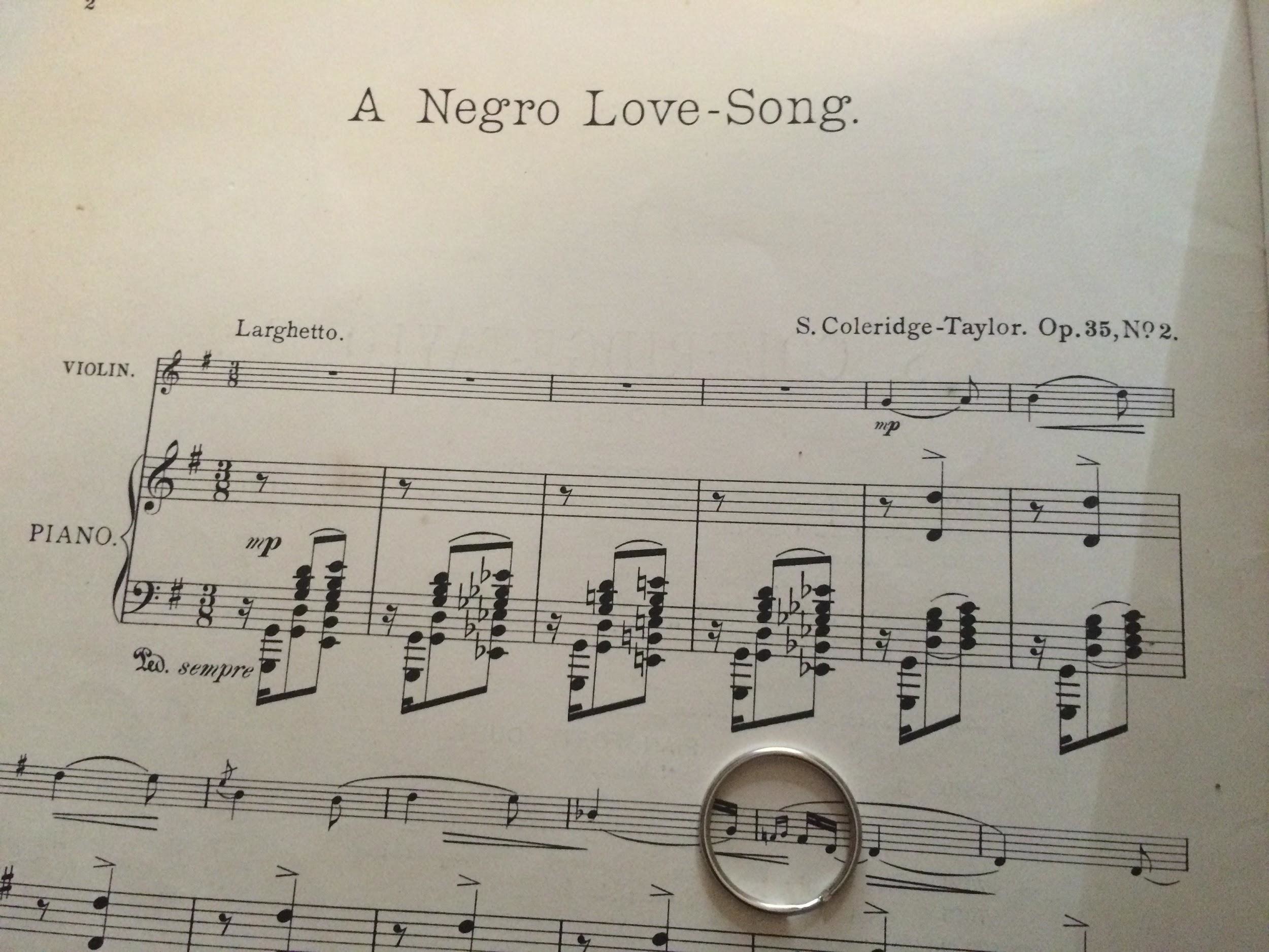S.C.-T.’s “Negro Love-Song,” with flatted 7th circled