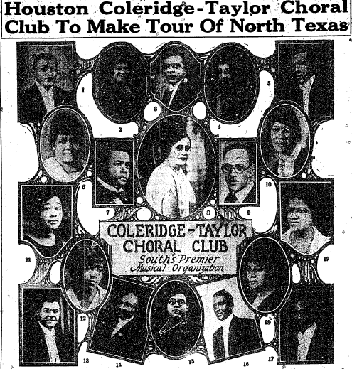 Coleridge-Taylor Choral Club of Houston, C. F. Richardson top center